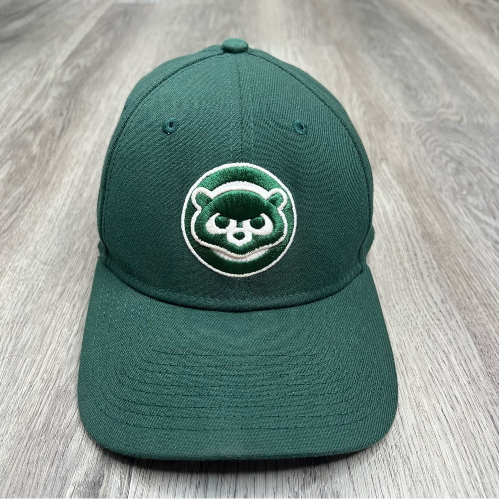 Chicago Cubs 39Thirty New Era Green Small-Medium Stretch Fit Baseball Hat MLB